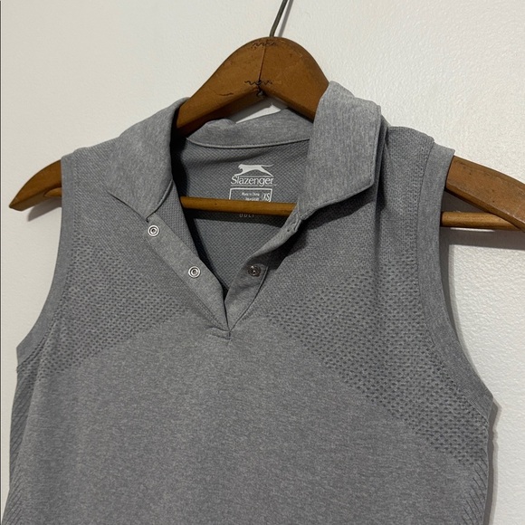 Slazenger Sleeveless Golf Polo Button Tank Top Gray - Picture 4 of 7